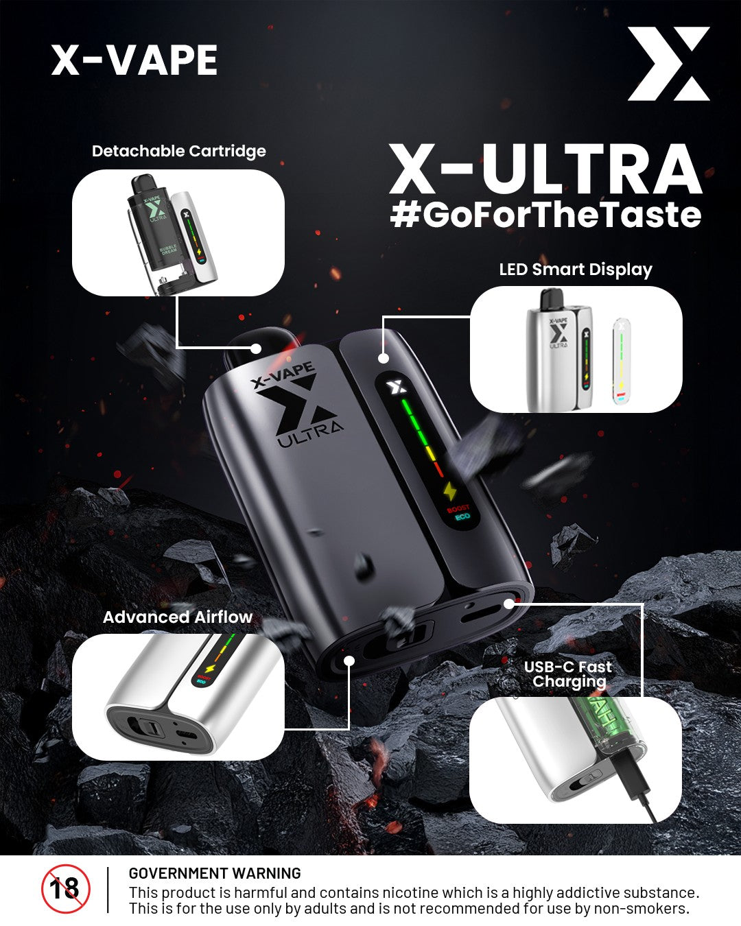 X-VAPE X ULTRA PREFILLED POD