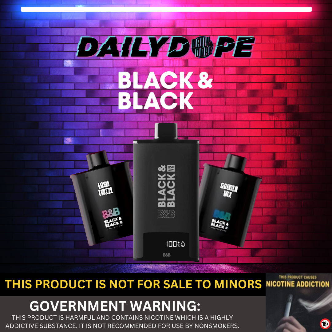 BLACK AND BLACK V2 12,000 PUFFS