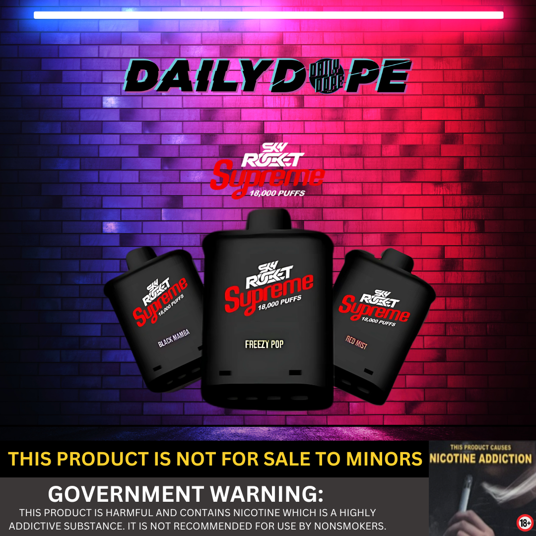 SKY ROCKET BLACK ELITE V2 18,000 PUFFS