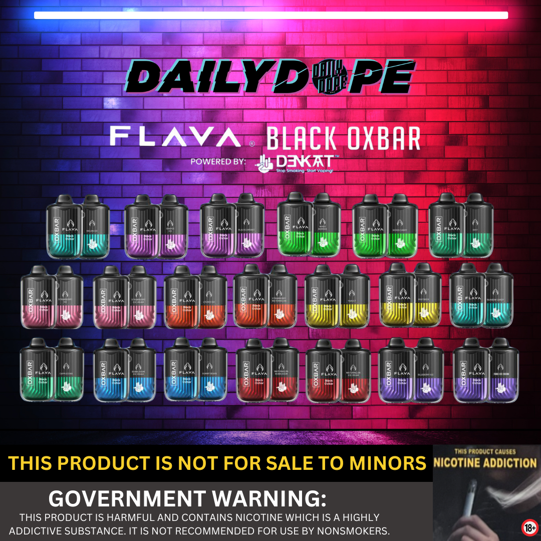 FLAVA BLACK OXBAR 9 500 PUFFS PRE FILLED Daily Dope Official Store