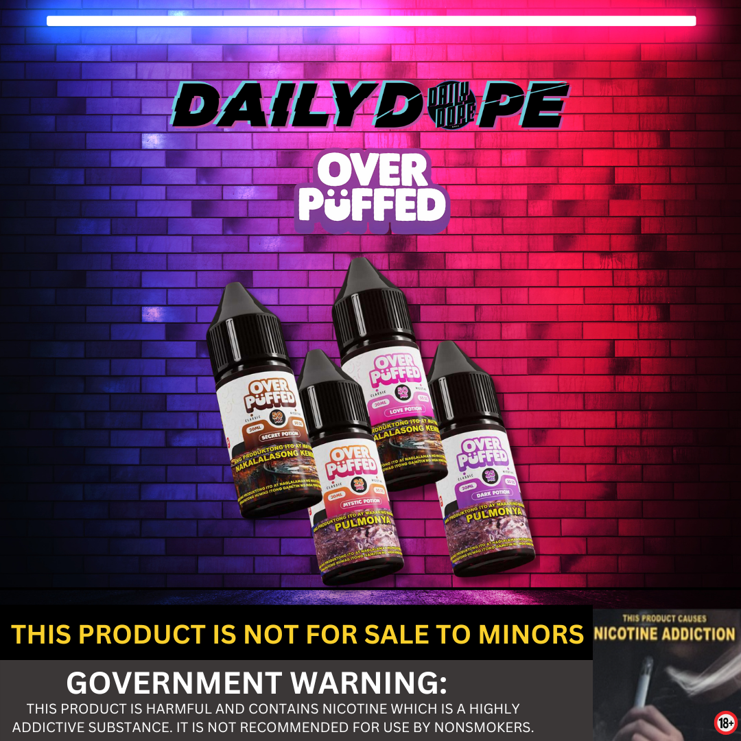 OVERPUFFED FREEBASED & SALTNIC 30ML Daily Dope OVERPUFFED FREEBASED & SALTNIC 30ML Daily Dope