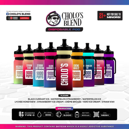 CHOLOS BLEND DISPOSABLE 9,000 PUFFS