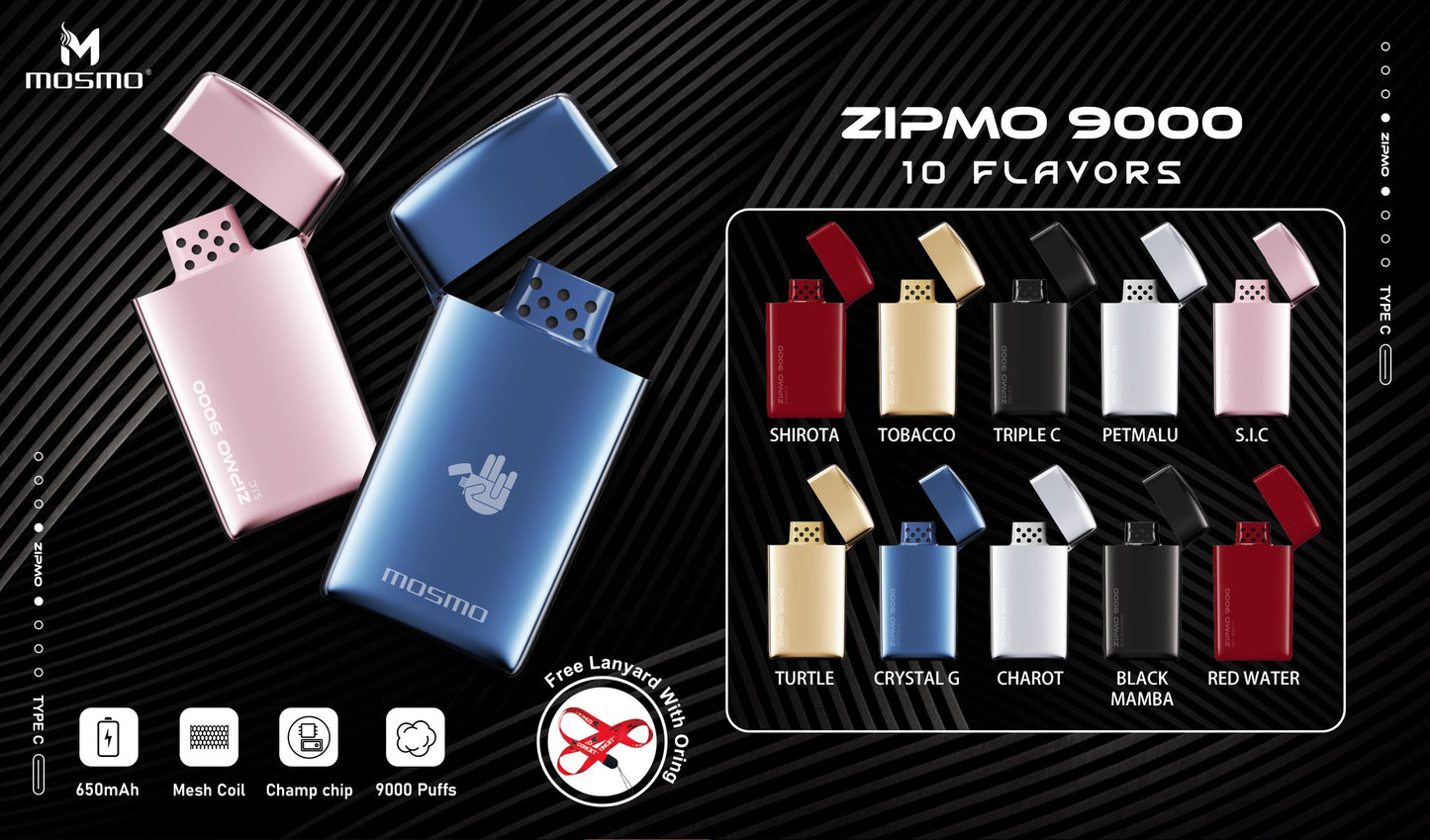 MOSMO ZIPMO 9,000 PUFFS