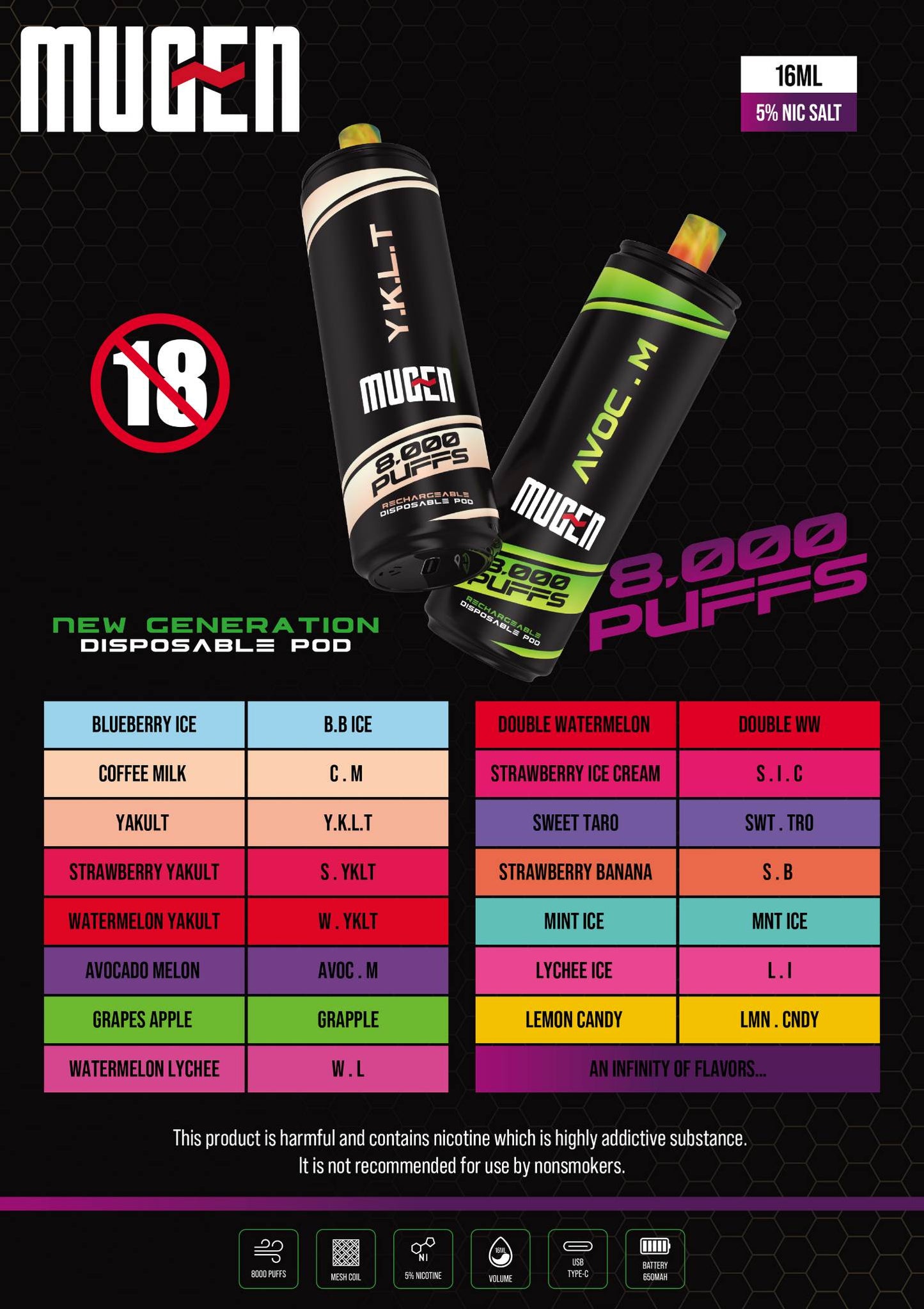 MUGEN 8,000 PUFFS