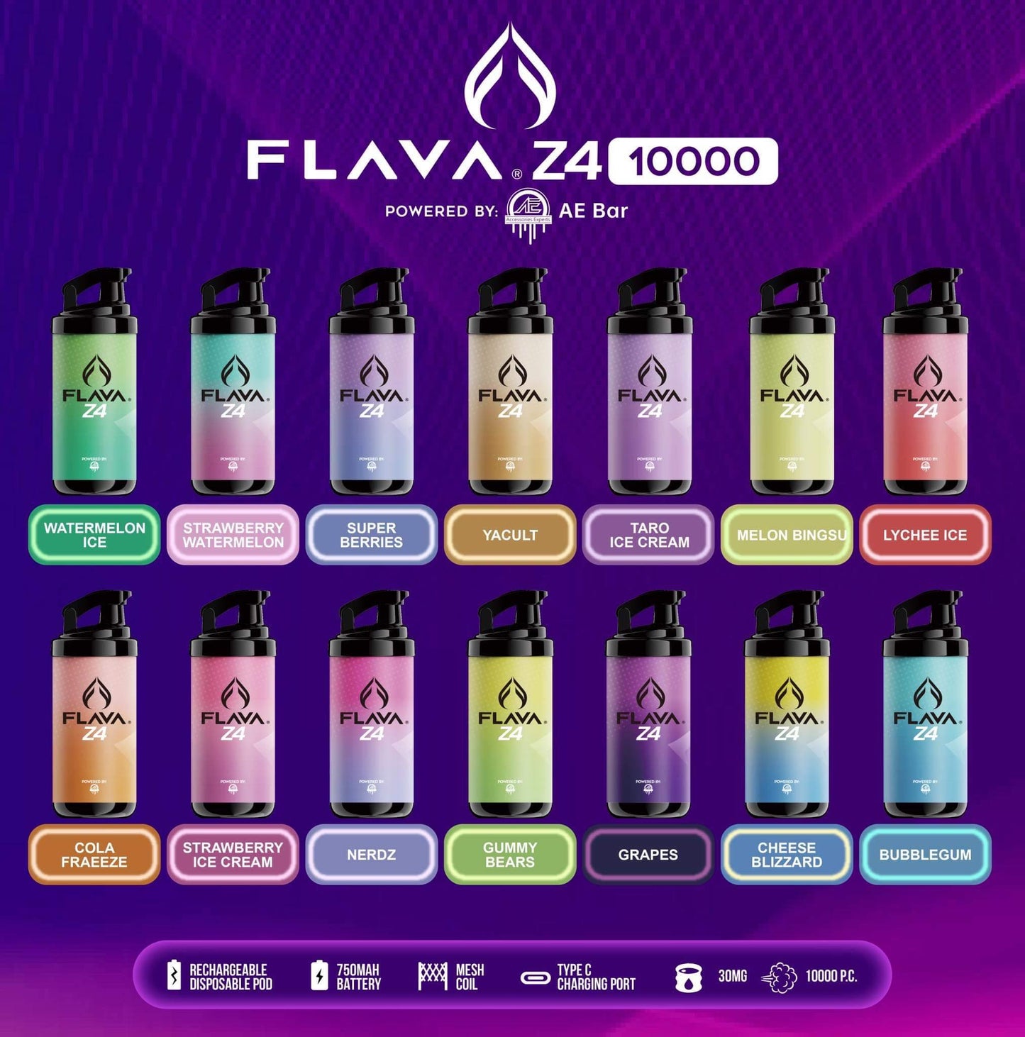 FLAVA Z4 DISPOSABLE 10,000 PUFFS