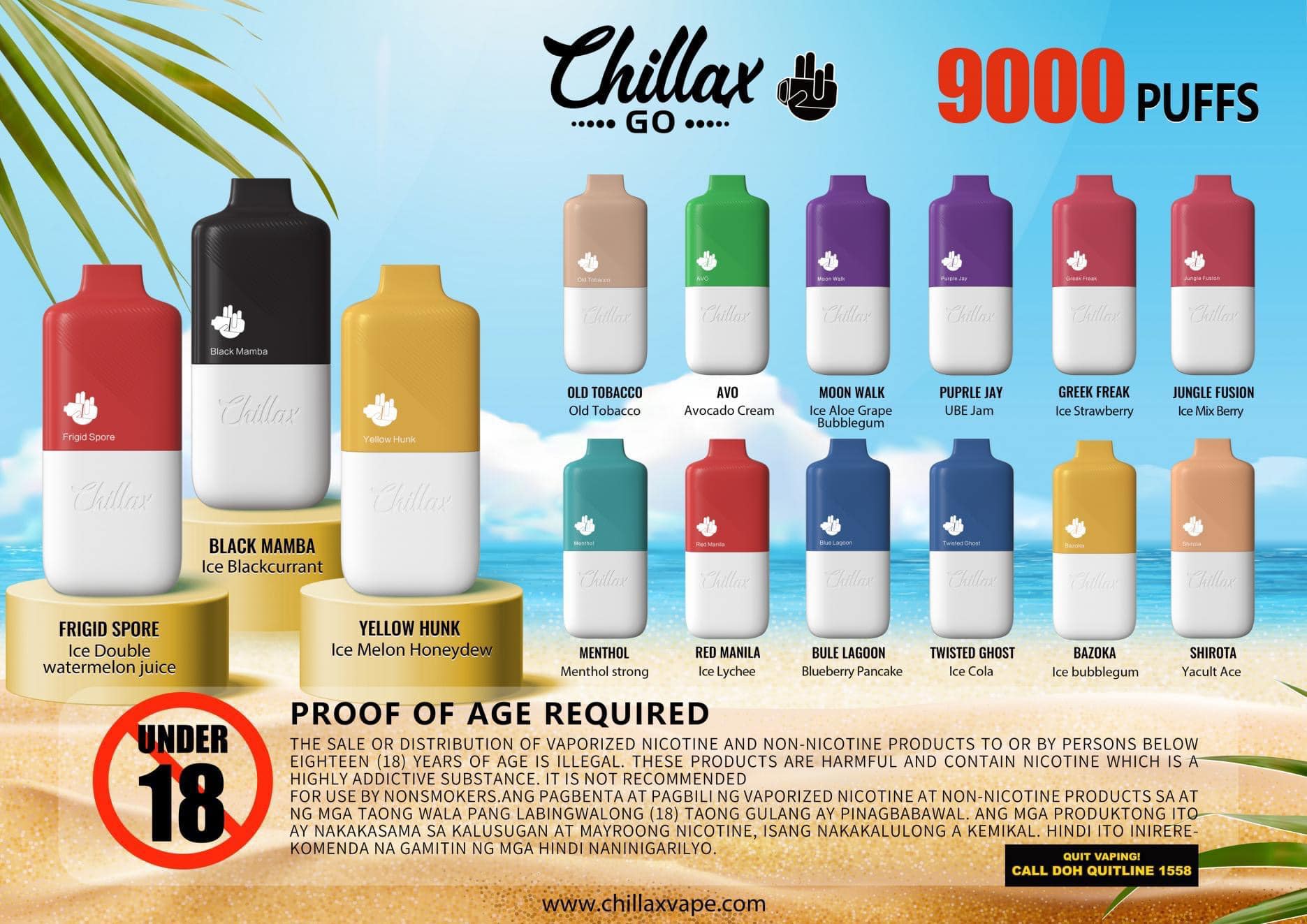 CHILLAX GO 9,000 PUFFS Daily Dope CHILLAX GO 9,000 PUFFS Daily Dope