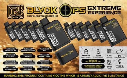 RUOK BLACK OPS 9,000 PUFFS