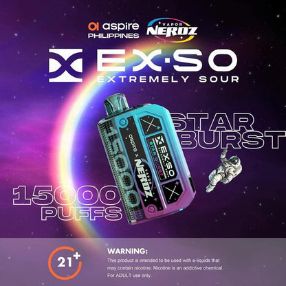 VAPOR NERDZ EXSO 15,000 PUFFS