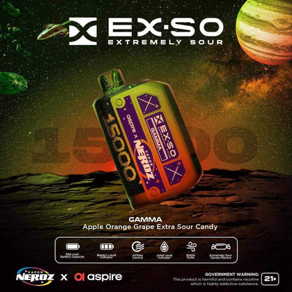 VAPOR NERDZ EXSO 15,000 PUFFS