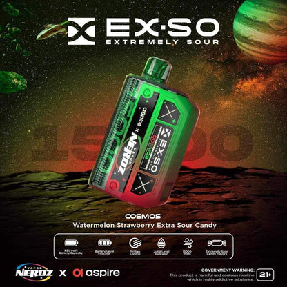 VAPOR NERDZ EXSO 15,000 PUFFS