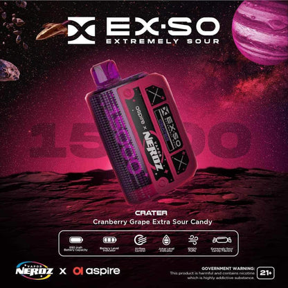 VAPOR NERDZ EXSO 15,000 PUFFS