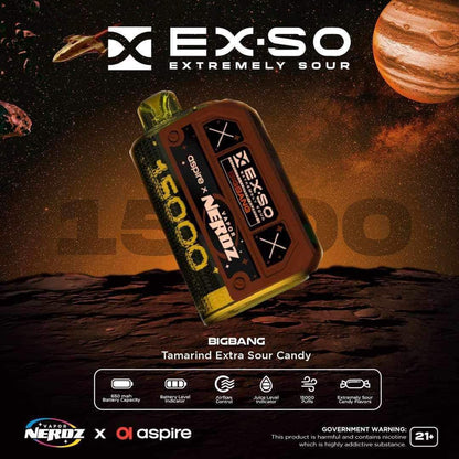 VAPOR NERDZ EXSO 15,000 PUFFS