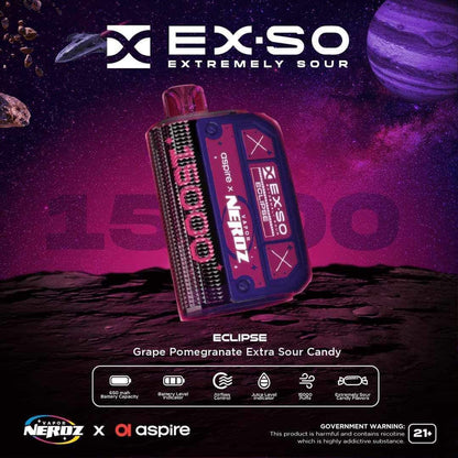 VAPOR NERDZ EXSO 15,000 PUFFS