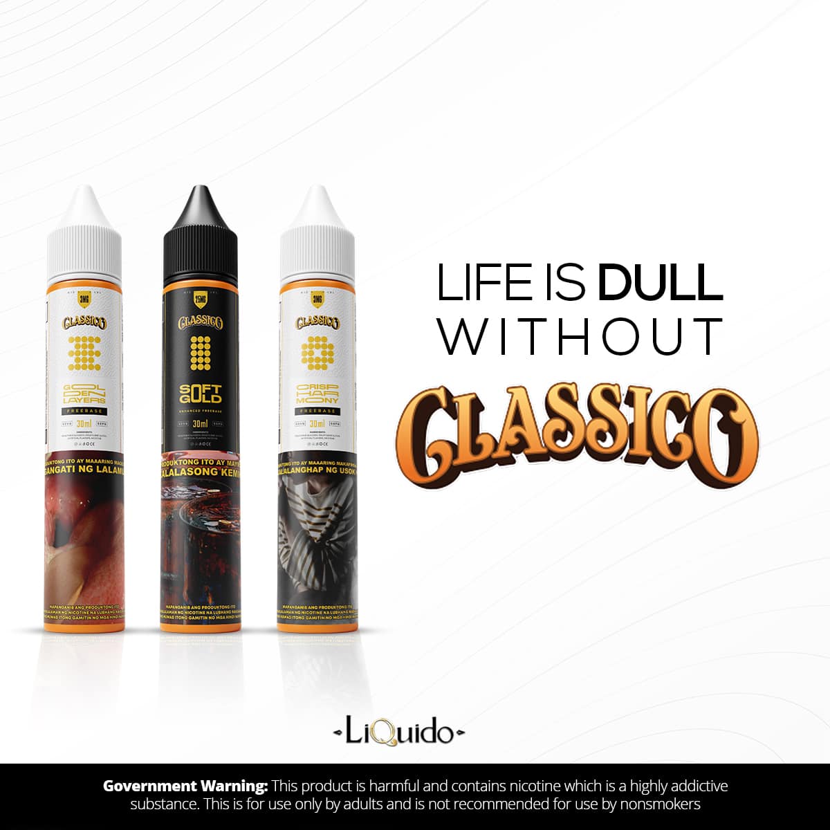 CLASSICO PASTRY AND GOLD PREMIUM FREEBASED AND SALTNIC 30ML