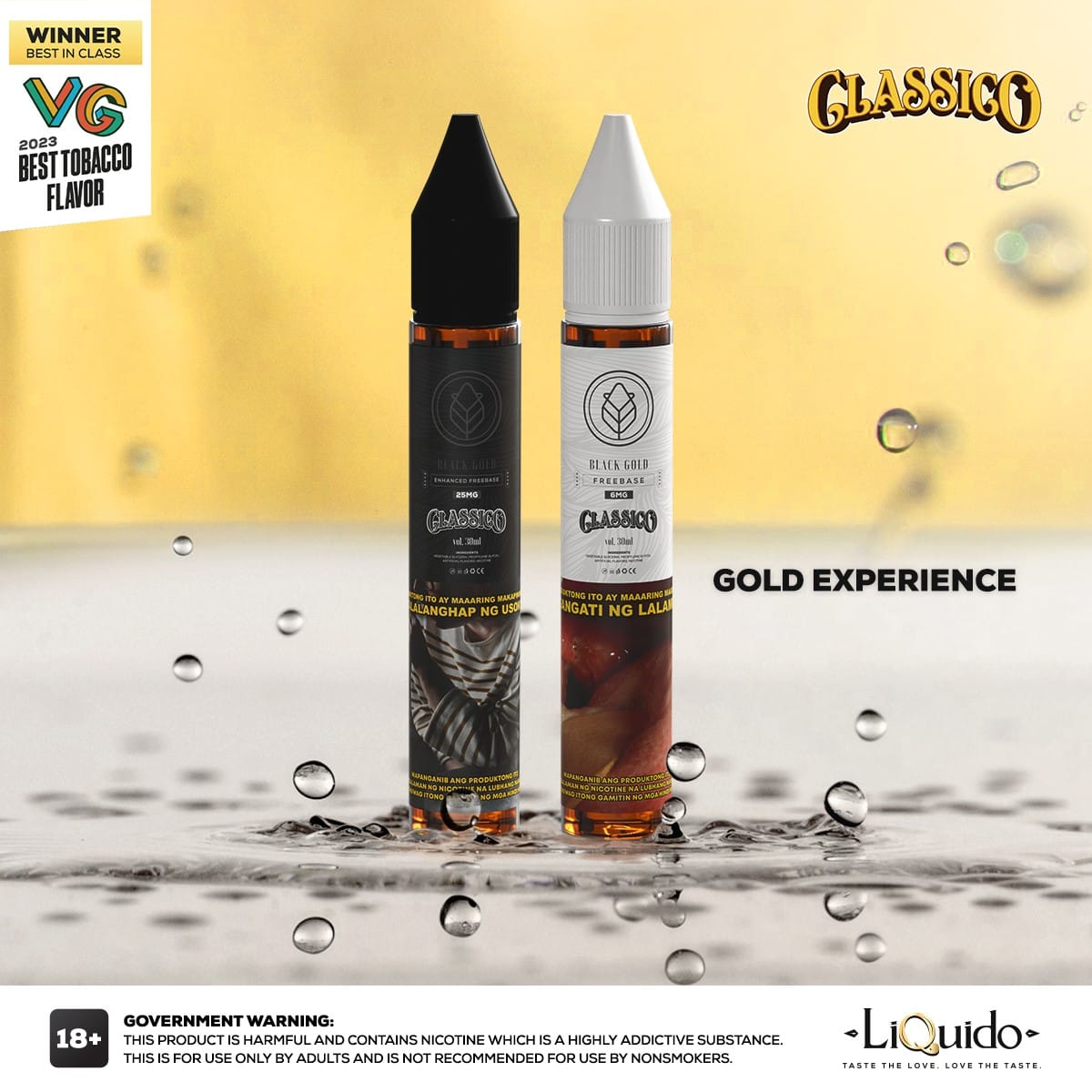 CLASSICO PASTRY AND GOLD PREMIUM FREEBASED AND SALTNIC 30ML