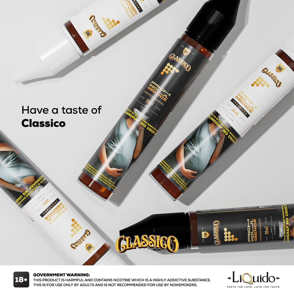 CLASSICO PASTRY AND GOLD PREMIUM FREEBASED AND SALTNIC 30ML