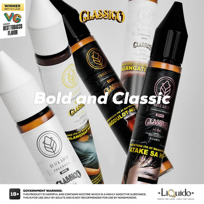 CLASSICO PASTRY AND GOLD PREMIUM FREEBASED AND SALTNIC 30ML