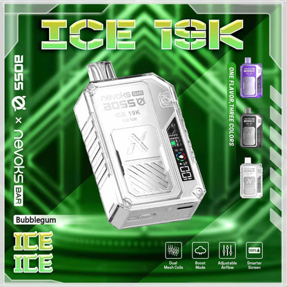 BOSS NEVOKS BAR ICE 19,000 PUFFS