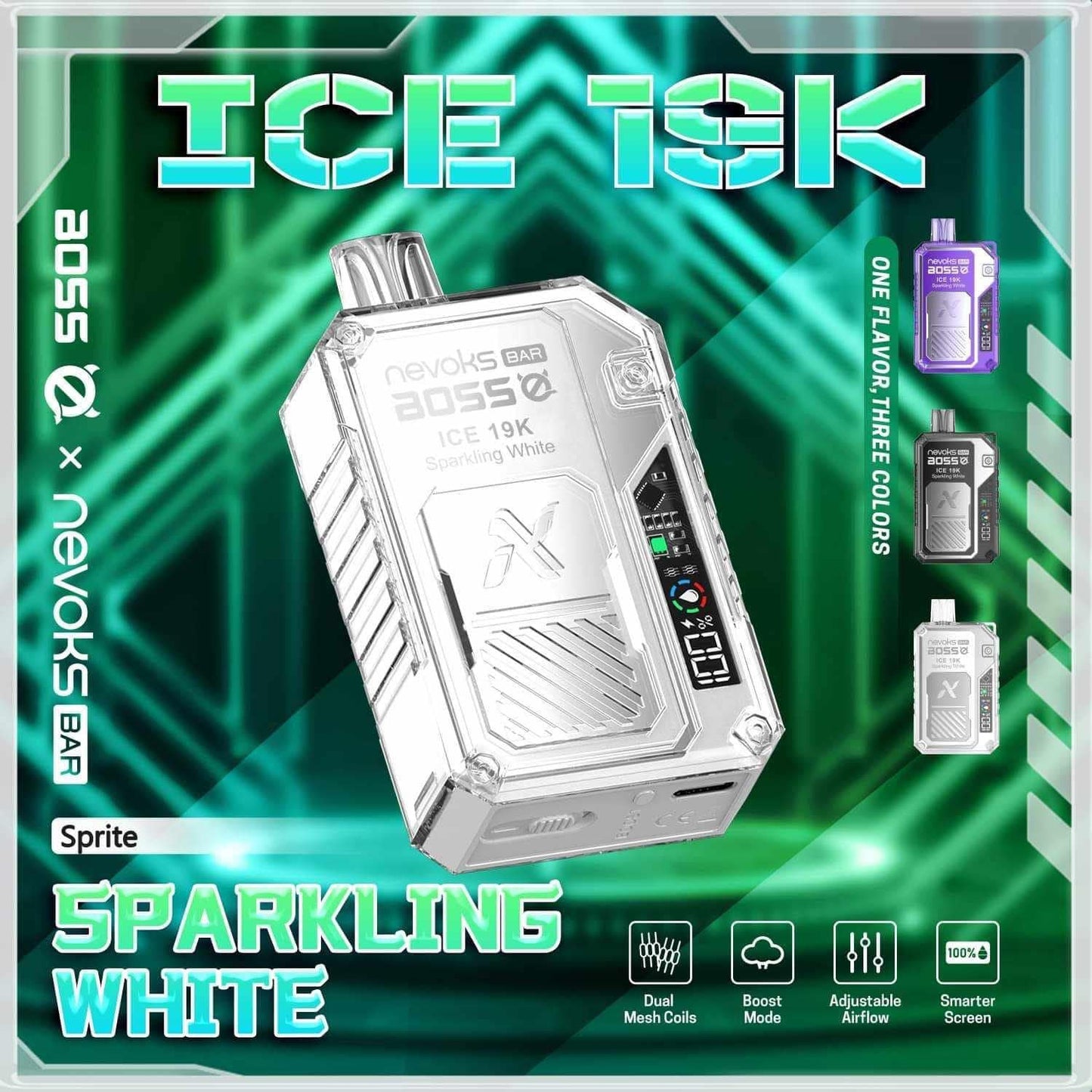 BOSS NEVOKS BAR ICE 19,000 PUFFS