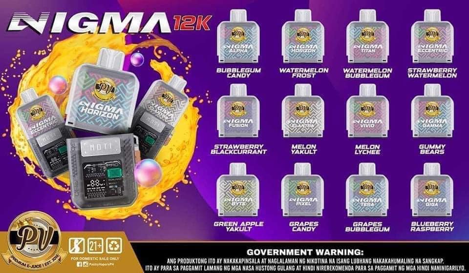 pastry disposable vape PASTRY VAPORS NIGMA 12,000 PUFFS – Daily Dope