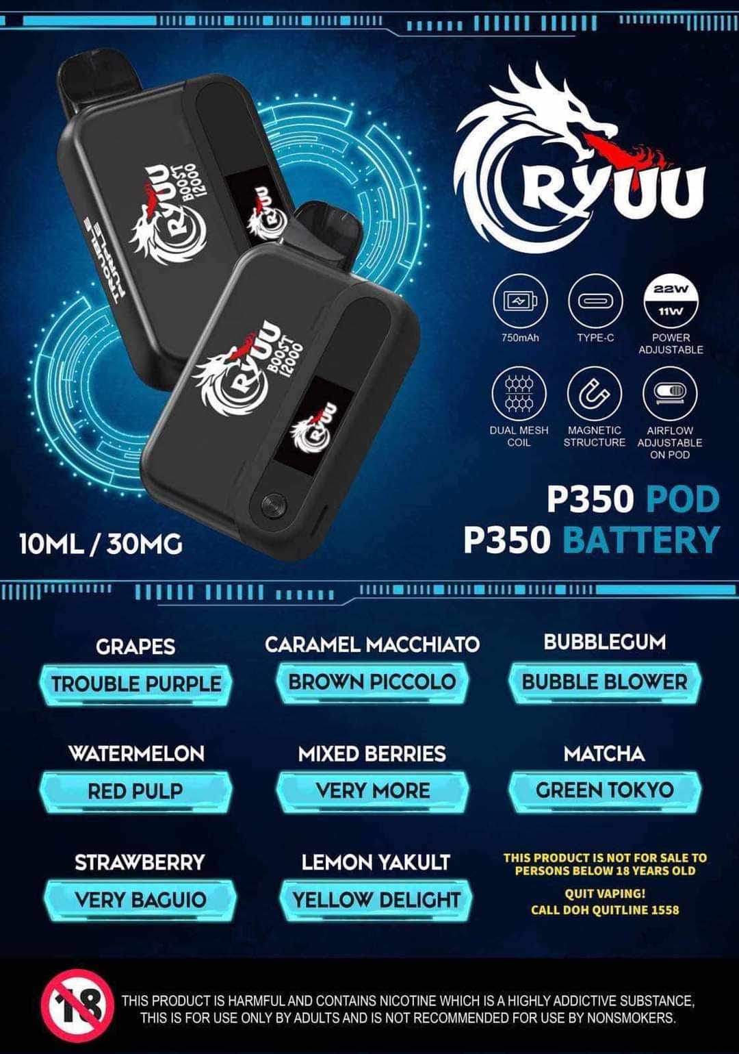 RYUU BOOST 12,000 PUFFS