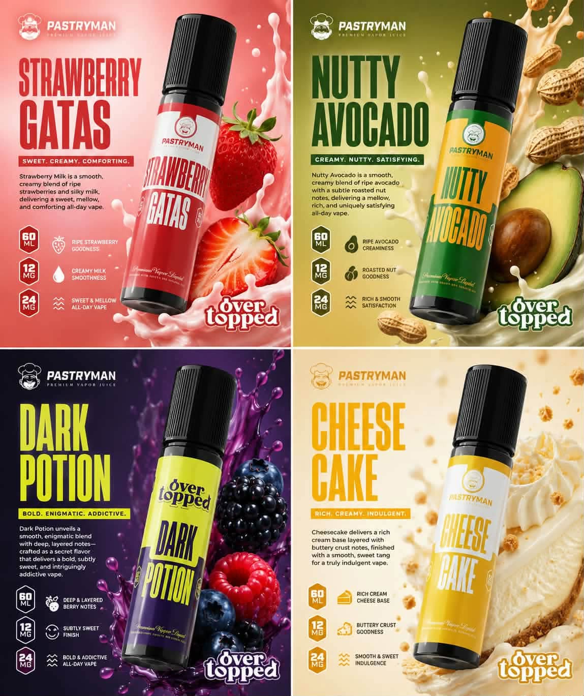 OVERTOPPED PASTRY MAN FREEBASED 60ML
