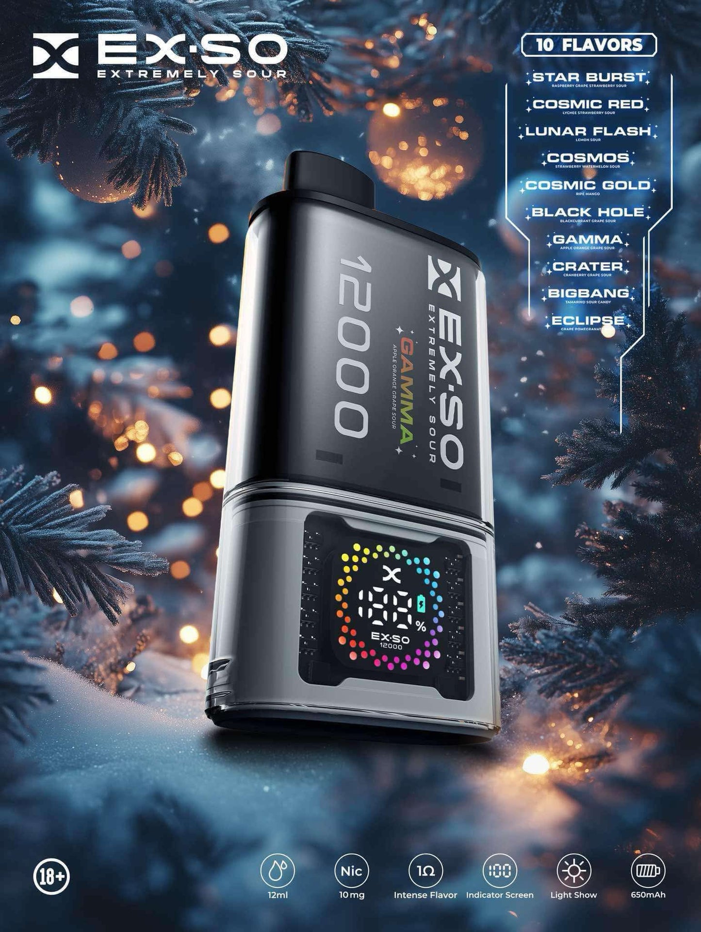 EXTREMELY SOUR BLACK ELITE V2 12,000 PUFFS