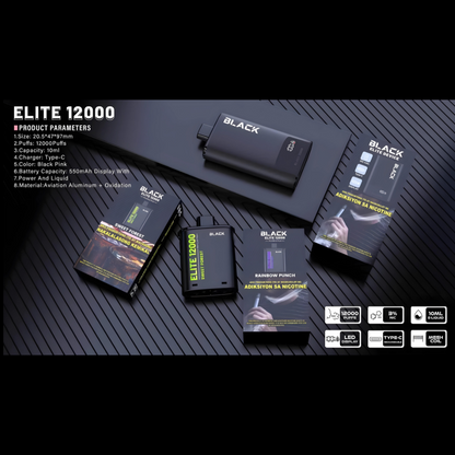 BLACK ELITE V2 12,000 PUFFS