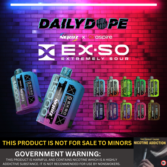 VAPOR NERDZ EXSO 15,000 PUFFS