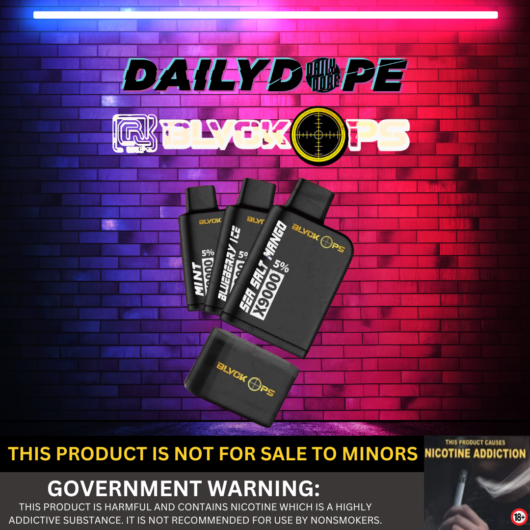 RUOK BLACK OPS 9,000 PUFFS