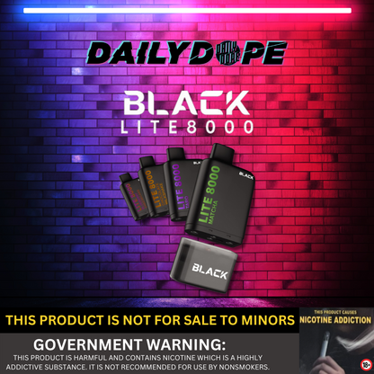 BLACK LITE 8,000 PUFFS