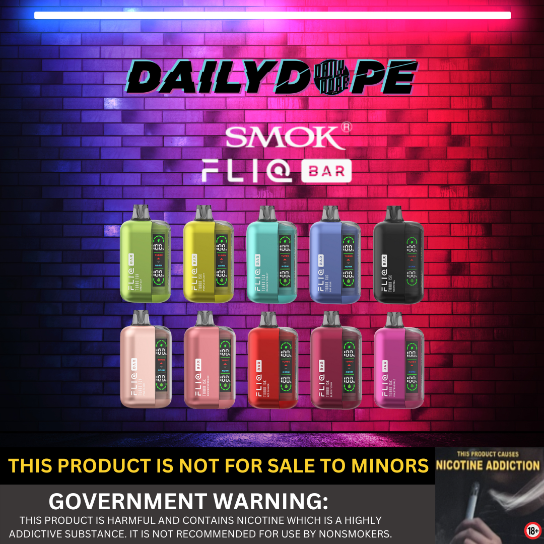 SMOK FLIQ BAR TURBO 15,000 PUFFS – Daily Dope Official Store