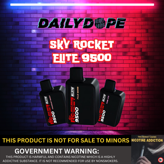 SKY ROCKET ELITE 9,500 PUFFS | COMPATIBLE TO BLACK ELITE V1